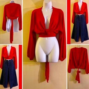 ❤️Tie Waist Style Blouse